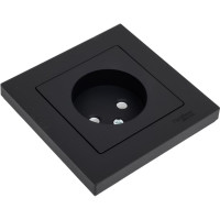Розетка Systeme Electric AtlasDesign Карбон б/з, 16А, в сборе SE ATN001040