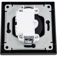 Розетка Systeme Electric AtlasDesign Карбон б/з, 16А, в сборе SE ATN001040