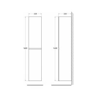 Подвесной шкаф BelBagno Pino Scania ALBANO-1600-2A-SC-PS-P