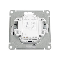 Переключатель Systeme Electric Glossa Антрацит 1-клавишный с подсветкой сх.6а, 10АХ SE GSL000763