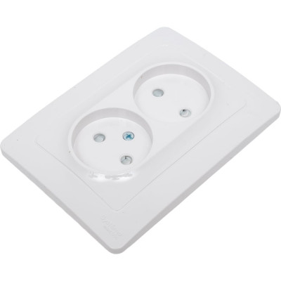 Розетка Systeme Electric Blanca внутр Бел 2-ая б/з со шторками, 16А, 250В SE BLNRS000121