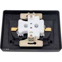 Розетка Systeme Electric Blanca внутр Антрацит 2-ая с/з IP44 со шторками, 16А, 250В SE BLNRS441126