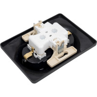 2-ая розетка Systeme Electric Glossa Антрацит с/з, со шторками, 16А, в сборе SE GSL000726