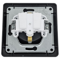 Розетка Systeme Electric Glossa Антрацит с/з со шторками, 16А в сборе SE GSL000744