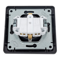 Розетка Systeme Electric Glossa Антрацит с/з, 16А в сборе SE GSL000742