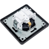 Розетка Systeme Electric Glossa Антрацит с/з, 16А в сборе SE GSL000742