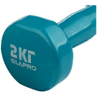 Гантель с виниловым покрытием SILAPRO 2 кг 197-007