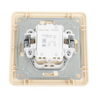 2-клавишный выключатель Systeme Electric скрытой проводки W59 10А IP20 10AX в сборе слоновая кость VS510-252-28