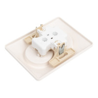 Розетка Systeme Electric Glossa Перламутр 2-ая б/з, 16А в сборе SE GSL000620