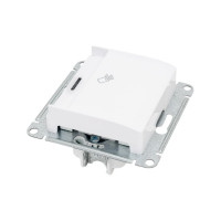 1-клавишный выключатель Systeme Electric Glossa Белый карточный, сх.6 SE GSL000169