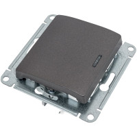 1-клавишный выключатель Systeme Electric Glossa Графит с подсветкой, сх.1а, 10AX SE GSL001313