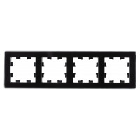 4-местная рамка Systeme Electric AtlasDesign NATURE стекло черный ATN321004