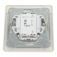 1-клавишный выключатель Systeme Electric скрытой проводки Glossa 10А IP20 сх. 1 10AX в сборе перламутровый GSL000612
