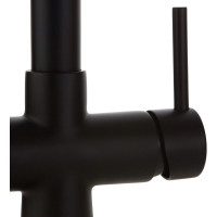 Монокомандный смеситель для кухни VERAGIO MILANO совмещенный с краном для питьевой воды, высокий излив, черный 30636