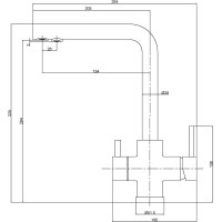 Монокомандный смеситель для кухни VERAGIO MILANO совмещенный с краном для питьевой воды, высокий излив, черный 30636