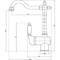 Монокомандный смеситель для кухни VERAGIO VENEZIA хром 30640