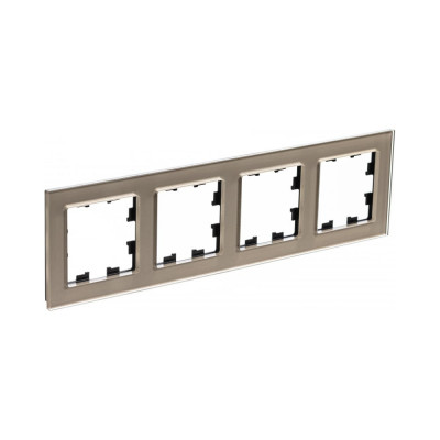 4-местная рамка Systeme Electric AtlasDesign NATURE стекло шампань ATN320504