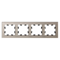 4-местная рамка Systeme Electric AtlasDesign NATURE стекло шампань ATN320504