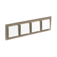 4-местная рамка Systeme Electric AtlasDesign NATURE стекло шампань ATN320504