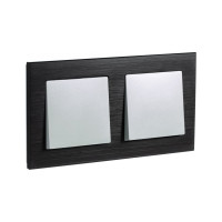 2-местная рамка Systeme Electric AtlasDesign NATURE металл оникс ATN312302