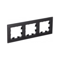 3-местная рамка Systeme Electric AtlasDesign NATURE металл оникс ATN312303