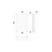 Полотенцесушитель водяной Хендрикс П8 500x800 Terminus 4670078530424