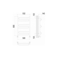 Полотенцесушитель водяной Юпитер П9 500x800 Terminus 4670078530448