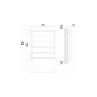 Полотенцесушитель Terminus Квинта П6 500x800 бп500 4670078530172