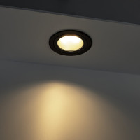 Встраиваемый потолочный светильник RITTER Artin круг скрытая лампа 92x92x40 монтажное отверстие 80x80 GU5.3 алюминий, черный 51416 9