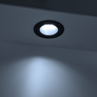 Встраиваемый потолочный светильник RITTER Artin круг скрытая лампа 92x92x40 монтажное отверстие 80x80 GU5.3 алюминий, черный 51416 9