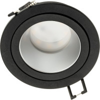 Встраиваемый потолочный светильник RITTER Artin круг скрытая лампа 92x92x40 монтажное отверстие 80x80 GU5.3 алюминий, черный 51416 9