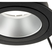 Встраиваемый потолочный светильник RITTER Artin круг скрытая лампа 92x92x40 монтажное отверстие 80x80 GU5.3 алюминий, черный 51416 9