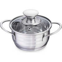 Кастрюля Regent inox 12см/0.7л с крышкой BIMBO vitro индукция 93-BIMv-02