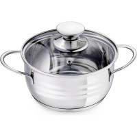 Кастрюля Regent inox 1.5л/16см с крышкой Linea BIMBO vitro (индукция) 93-BIMv-05