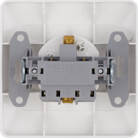 Розетка TDM ELECTRIC 2П+З с защитными шторками 16А 250В белая "Ильмень" SQ1823-0014