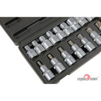 Набор головок внутренних и насадок TORX (16 пр; Е10-Е24; Т30-Т70) СЕРВИС КЛЮЧ 76650