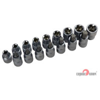 Набор головок внутренних и насадок TORX (16 пр; Е10-Е24; Т30-Т70) СЕРВИС КЛЮЧ 76650