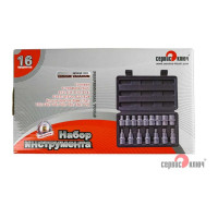 Набор головок внутренних и насадок TORX (16 пр; Е10-Е24; Т30-Т70) СЕРВИС КЛЮЧ 76650