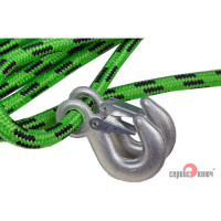 Трос-шнур альпинистский 7 т. 2 крюка СЕРВИС КЛЮЧ 73757