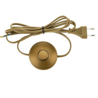 Кабель с ножным выключателем и евровилкой duwi 2м бронза 28581 6