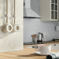 Розетка с заземлением WERKEL W5871055/ Vintage (слоновая кость матовый/хром) a055930