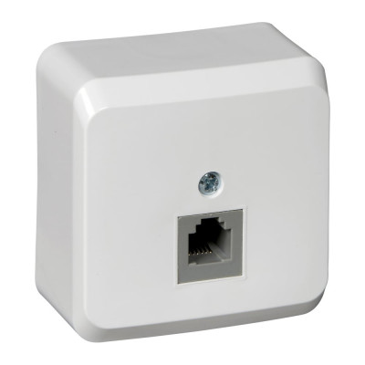 Телефонная розетка Systeme Electric (Schneider Electric) Этюд, белый TELA-001B