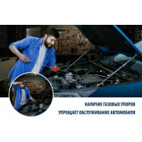 Газовые упоры капота для Changan CS35 Plus 2018-н.в., 2 шт Rival A.ST.8903.1