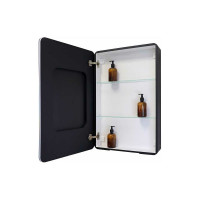 Зеркало-шкаф с подсветкой Art&Max LECCE AM-Lec-560-850-1D-L-DS-F-Nero