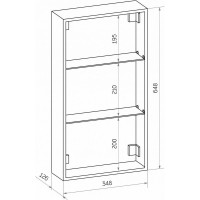 Зеркало-шкаф с подсветкой Art&Max TECHNO AM-Tec-350-650-1D-L-DS-F-Nero