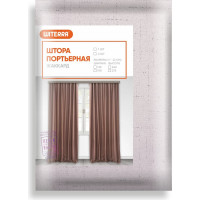 Портьерная штора witerra жаккард однотонный розовый 135x260 см 1 шт 106287