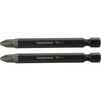 Биты PH2, 75 мм, 2 шт Hanskonner HKPH2-75-2