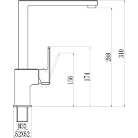 Смеситель для кухонной мойки Savol S-600706F