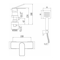 Смеситель для душа Savol S-600705