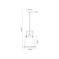 Подвесной светильник Camelion PL-428L С62 черный+медь, New York, E27, 60Вт, 230В, металл 13072
